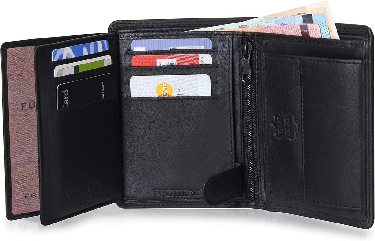 Billetera Vilore Negra con Protección RFID | Compacta y elegante